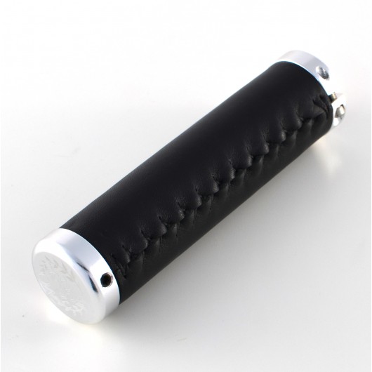 Lock-on Leather Grips Black