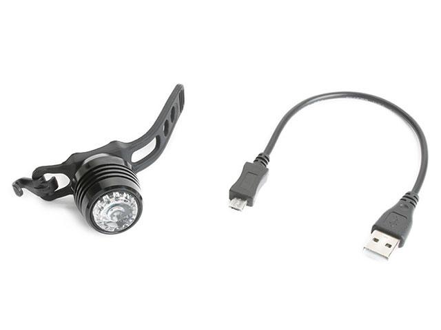USB Rechargable Front Light Black