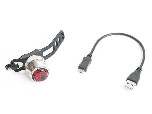 USB Rechargable Rear Light Silver