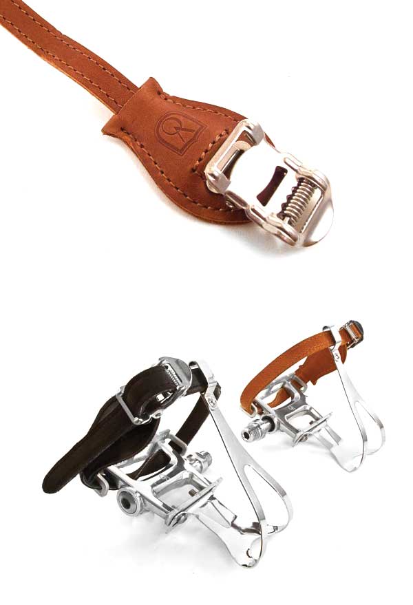 Laminated Leather Toe Straps Brown