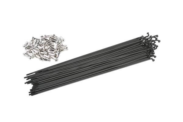 Butted Spokes 40 pack Black 186mm