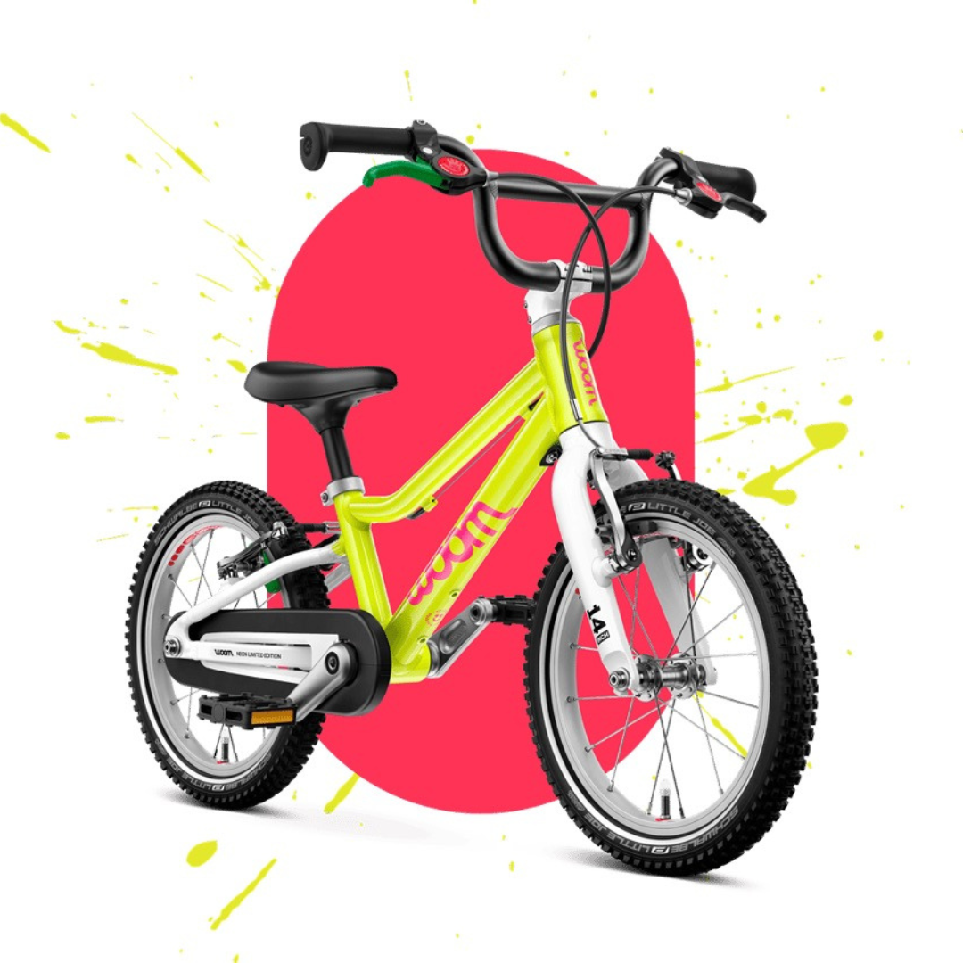 Woom GO 2 Neon Lime Limited Edition Børnecykel - Billede 2