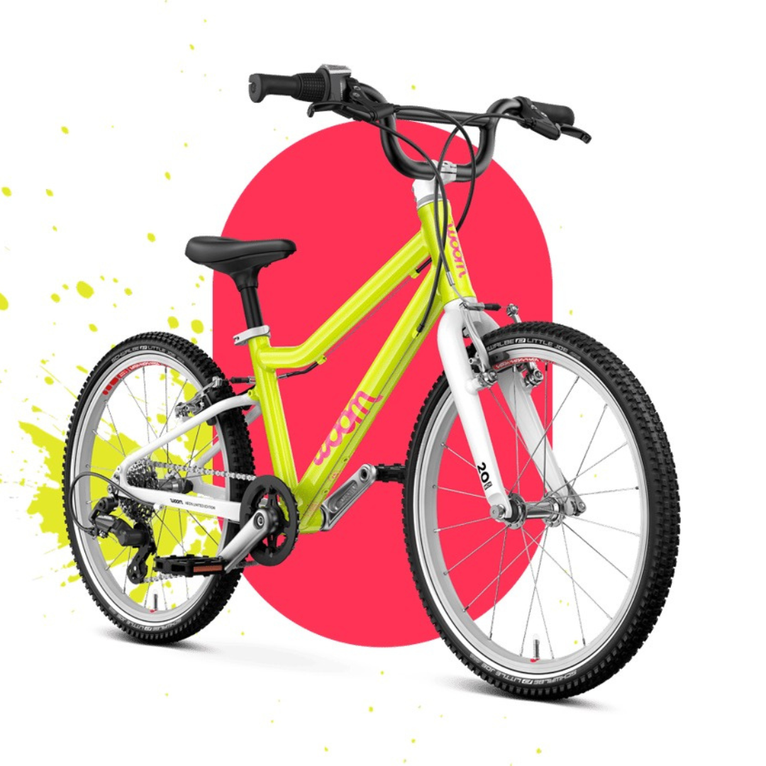 Woom GO 4 Neon Lime Limited Edition Børnecykel - Billede 2