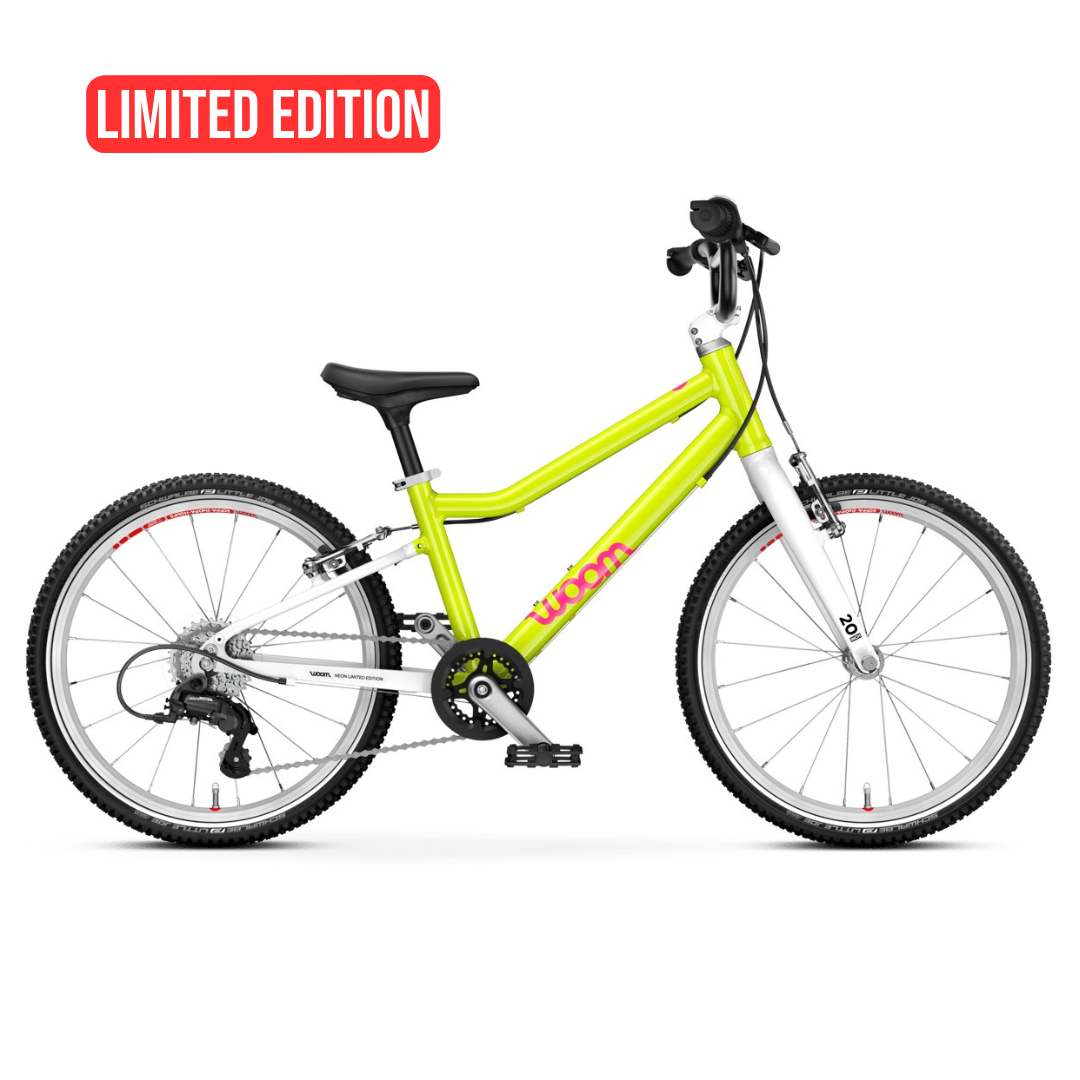 Woom GO 4 Neon Lime Limited Edition Børnecykel