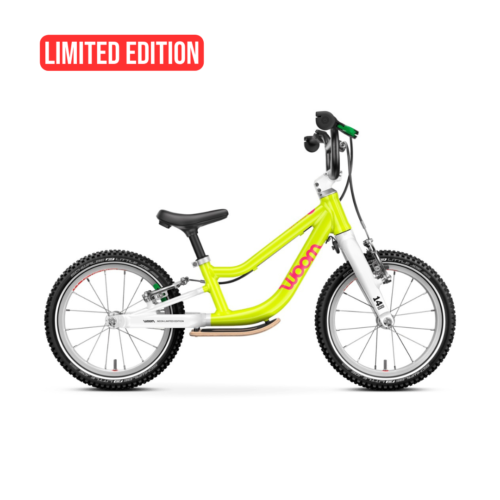 Woom GO 1 Plus Neon Lime Limited Edition Løbecykel