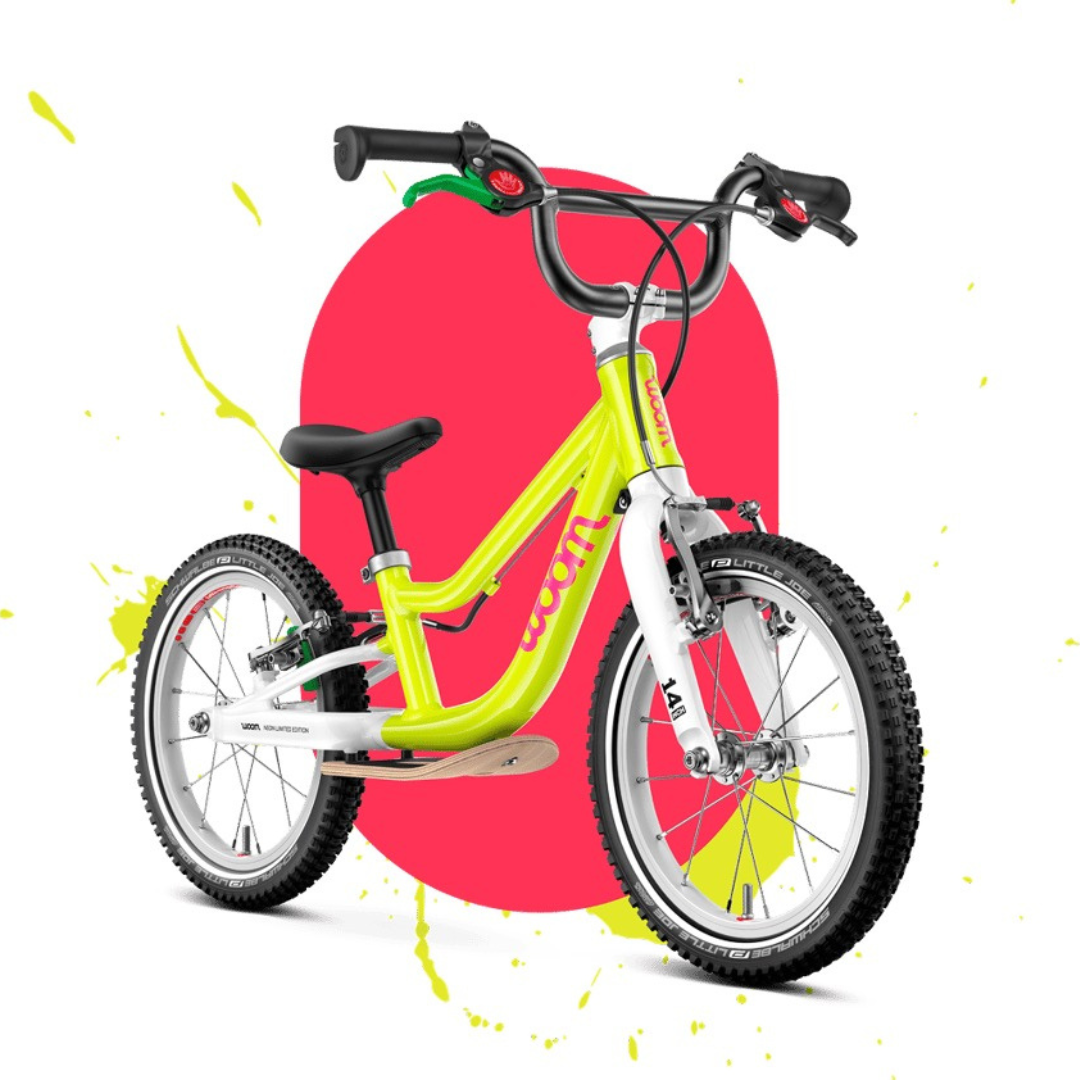 Woom GO 1 Plus Neon Lime Limited Edition Løbecykel - Billede 2